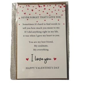 Valentines Day Card I Love You Best Friend Soulmate‎ Romantic Poem